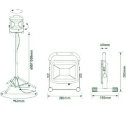 Luceco LED-Baustrahler Slimline Groß 2 In 1 Mit Stativ 19 Luceco LED-Baustrahler Slimline Groß 2 In 1 Mit Stativ -Angebote Licht Welt Store 0 4922 led baustrahler 38w