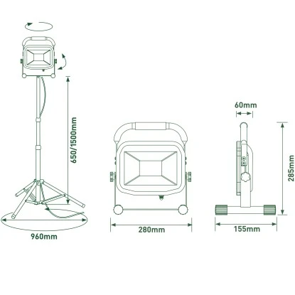 Luceco LED-Baustrahler Slimline Groß 2 In 1 Mit Stativ 10 Luceco LED-Baustrahler Slimline Groß 2 In 1 Mit Stativ – Bild 10