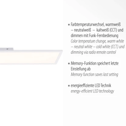 LED-Deckenleuchte Dimmbar 100 Cm X 25 Cm Weiß 5 LED-Deckenleuchte Dimmbar 100 Cm X 25 Cm Weiß – Bild 5