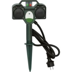 Außensteckdose 2-fach Mit Erdspieß Und Fernbedienung