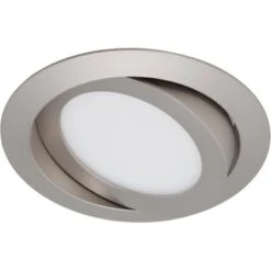 Briloner LED-Einbauleuchte Nickel Matt Schwenkbar H: 3,4 Cm Ø: 14 Cm