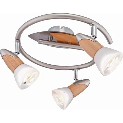 Globo Spot LORD II Holz Nickel Matt 1 Globo Spot LORD II Holz Nickel Matt