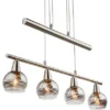 Globo LED-Pendelleuchte ROMAN Nickel Matt