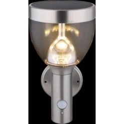 Globo LED-Solaraußenleuchte Für Die Wand Mit Bewegungsmelder Edelstahl -Angebote Licht Welt Store 226034 3749 4