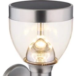Globo LED-Solaraußenleuchte Für Die Wand Mit Bewegungsmelder Edelstahl -Angebote Licht Welt Store 226034 3749 5