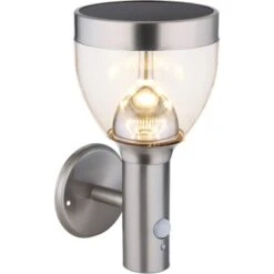 Globo LED-Solaraußenleuchte Für Die Wand Mit Bewegungsmelder Edelstahl -Angebote Licht Welt Store 226034 3749 6