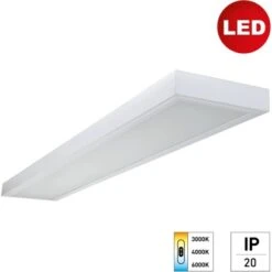 E2 Elektro LED-Deckenleuchte CCT 38W 118,5 Cm X 20 Cm X 4,5 Cm Weiß -Angebote Licht Welt Store 2414500380196 3696 AI 01