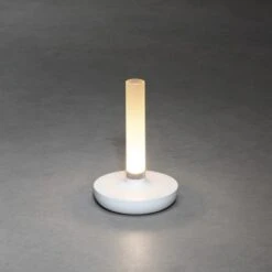 Konstsmide LED-Akku-Vase Biarritz Weiß ø 13,5 Cm X 20,5 Cm -Angebote Licht Welt Store 275109 1533 AB 02