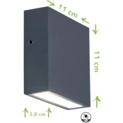 Lutec LED-Außenwandleuchte Gemini XF 1-flammig Anthrazit 11 Cm X 11 Cm X 3,8 Cm -Angebote Licht Welt Store 276388 3746 VM 02
