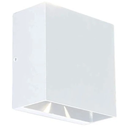 Lutec LED-Außenwandleuchte Gemini 1-flammig Mattweiß 11 Cm X 11 Cm X 5,4 Cm 1 Lutec LED-Außenwandleuchte Gemini 1-flammig Mattweiß 11 Cm X 11 Cm X 5,4 Cm