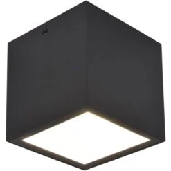 Lutec LED-Außendeckenleuchte Gemini 1-flammig Mattschwarz 8,5 X 8,5 X 8,5 Cm