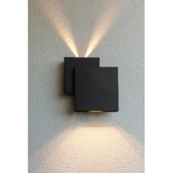 Lutec LED-Außenwandleuchte Rialto 2-flammig Schwarz 19,5 Cm X 19,5 Cm X 6,4 Cm 12 Lutec LED-Außenwandleuchte Rialto 2-flammig Schwarz 19,5 Cm X 19,5 Cm X 6,4 Cm -Angebote Licht Welt Store 276909 3746 AB 05