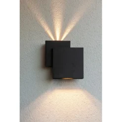 Lutec LED-Außenwandleuchte Rialto 2-flammig Schwarz 19,5 Cm X 19,5 Cm X 6,4 Cm 13 Lutec LED-Außenwandleuchte Rialto 2-flammig Schwarz 19,5 Cm X 19,5 Cm X 6,4 Cm -Angebote Licht Welt Store 276909 3746 AB 06