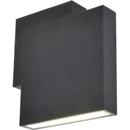 Lutec LED-Außenwandleuchte Rialto 2-flammig Schwarz 19,5 Cm X 19,5 Cm X 6,4 Cm 1 Lutec LED-Außenwandleuchte Rialto 2-flammig Schwarz 19,5 Cm X 19,5 Cm X 6,4 Cm