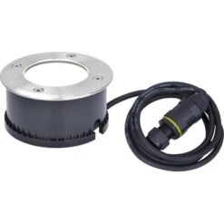 Lutec LED-Bodeneinbauleuchte Cydops 0,5 M Kabel Edelstahl Ø 11 Cm X 5,6 Cm