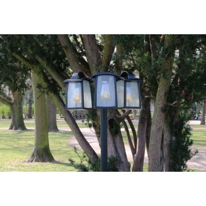 Lutec Kandelaber Kelsey 3-flammig Mattschwarz 195 Cm X 47 Cm X 47 Cm 3 Lutec Kandelaber Kelsey 3-flammig Mattschwarz 195 Cm X 47 Cm X 47 Cm – Bild 3