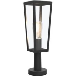 Lutec Außensockelleuchte Pine 1-flammig Mattschwarz 42,6 Cm X 12 Cm X 12 Cm