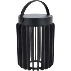 Lutec LED-Solar-Außentischleuchte Kozy 1-flammig Schwarz Ø 13,7 Cm X 18,6 Cm