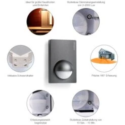 Steinel Infrarot-Bewegungsmelder IS 180-2 Erfassungswinkel 180° Anthrazit -Angebote Licht Welt Store 280138 2917 034580.02