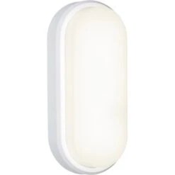 LED-Ovalleuchte OL 18 W Weiß 1-flammig