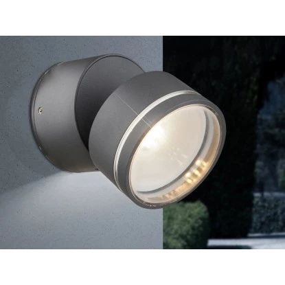 Globo LED-Außenwandleuchte LISSY Aluminium Druckguss Anthrazit 1 Globo LED-Außenwandleuchte LISSY Aluminium Druckguss Anthrazit