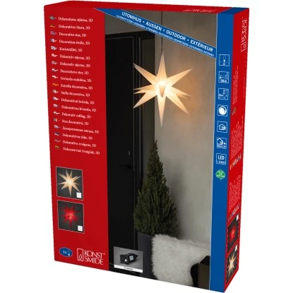 Konstsmide 3D Kunststoffstern Leuchtmittel Für Außen 1 Warmweiße Diode 60 Cm 1 Konstsmide 3D Kunststoffstern Leuchtmittel Für Außen 1 Warmweiße Diode 60 Cm