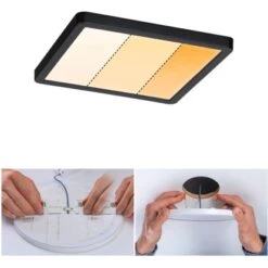 Paulmann LED-Einbaupanel Areo VariFit 17,5 X 17,5 Cm DimtoWarm 13 W Schwarz -Angebote Licht Welt Store 4000870931011 2425 02