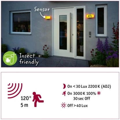 Paulmann LED-Outdoor-Wandleuchte Sheera 230 V ZigBee Mit Hausnummer 9 Paulmann LED-Outdoor-Wandleuchte Sheera 230 V ZigBee Mit Hausnummer – Bild 9