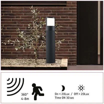 Paulmann LED-Outdoor-Pollerleuchte Padea 230 V ZigBee Mit Sensor Anthrazit 9 Paulmann LED-Outdoor-Pollerleuchte Padea 230 V ZigBee Mit Sensor Anthrazit – Bild 9