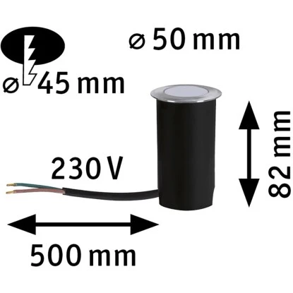 Paulmann LED-Outdoor-Bodeneinbaustrahler Rund 230 V Insektenfreundlich 5 Paulmann LED-Outdoor-Bodeneinbaustrahler Rund 230 V Insektenfreundlich – Bild 5
