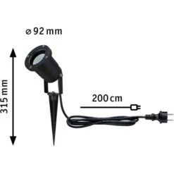 Paulmann Outdoor-Spot Garden GU10 Metall Schwarz Insektenfreundlich -Angebote Licht Welt Store 4000870947319 2425 VM 05