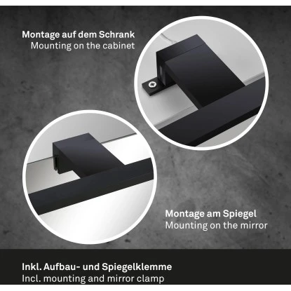 Brilo LED-Spiegelleuchte Dun Schwarz 5 W 5 Brilo LED-Spiegelleuchte Dun Schwarz 5 W – Bild 5