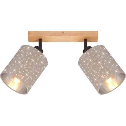 Brilo Spot 2er Stofa Taupe-Holz 1 Brilo Spot 2er Stofa Taupe-Holz