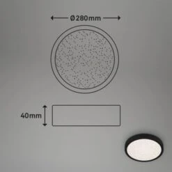 Brilo LED-Deckenleuchte Runa 18 W Schwarz -Angebote Licht Welt Store 4002707408680 1675 6