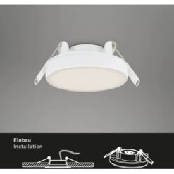 Briloner LED-Einbauleuchte Plat 1er-Set Weiß Ø 7,5 Cm Neutralweiß -Angebote Licht Welt Store 4002707409199 1675 5