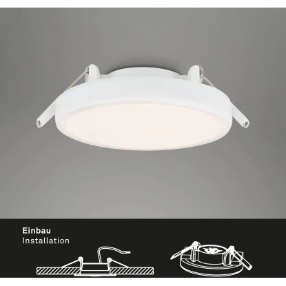 Briloner LED-Einbauleuchte Plat Weiß Ø 10 Cm Neutralweiß 4 Briloner LED-Einbauleuchte Plat Weiß Ø 10 Cm Neutralweiß – Bild 4