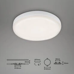 Briloner LED-Einbauleuchte Plat Weiß Ø 10 Cm Neutralweiß 8 Briloner LED-Einbauleuchte Plat Weiß Ø 10 Cm Neutralweiß -Angebote Licht Welt Store 4002707409212 1675 6