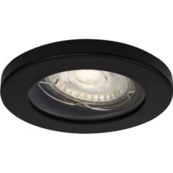Brilo LED-Einbauleuchte Kowali 3er-Set Matt-Schwarz IP 65