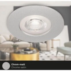 Brilo LED-Einbauleuchte Kulana Dimmbar 4 Stk. Chrom Matt 4,9 W -Angebote Licht Welt Store 4002707421528 1675 5