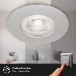 Brilo LED-Einbauleuchte Kulana Dimmbar 4 Stk. Chrom Matt 4,9 W -Angebote Licht Welt Store 4002707421528 1675 6