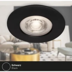 Brilo LED-Einbauleuchte Kulana Dimmbar 4 Stk. Schwarz Matt 4,9 W -Angebote Licht Welt Store 4002707421535 1675 5