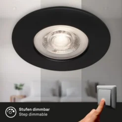 Brilo LED-Einbauleuchte Kulana Dimmbar 4 Stk. Schwarz Matt 4,9 W -Angebote Licht Welt Store 4002707421535 1675 6