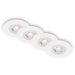 Brilo LED-Einbauleuchte Kulana Dimmbar 4 Stk. Weiß 4,9 W