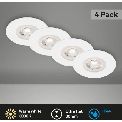 Brilo LED-Einbauleuchte Kulana 4 Stk. Weiß Matt 4,9 W 3 Brilo LED-Einbauleuchte Kulana 4 Stk. Weiß Matt 4,9 W – Bild 3