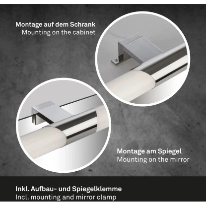 Brilo LED-Spiegelleuchte Klak Chrom 7 W 4 Brilo LED-Spiegelleuchte Klak Chrom 7 W – Bild 4