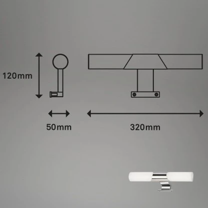 Brilo LED-Spiegelleuchte Klak Chrom 7 W 5 Brilo LED-Spiegelleuchte Klak Chrom 7 W – Bild 5