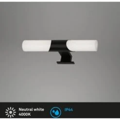 Brilo LED-Spiegelleuchte Klak Schwarz 7 W