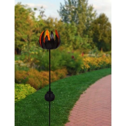 Näve LED-Solar-Erdspieß Blume Kupfer 90 Cm 2 Näve LED-Solar-Erdspieß Blume Kupfer 90 Cm – Bild 2