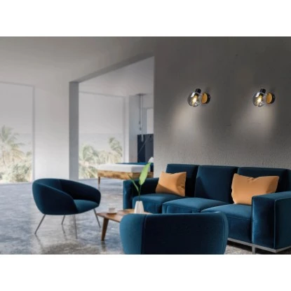 Näve Wandspot Fumoso Aus Glas 16 Cm 2 Näve Wandspot Fumoso Aus Glas 16 Cm – Bild 2