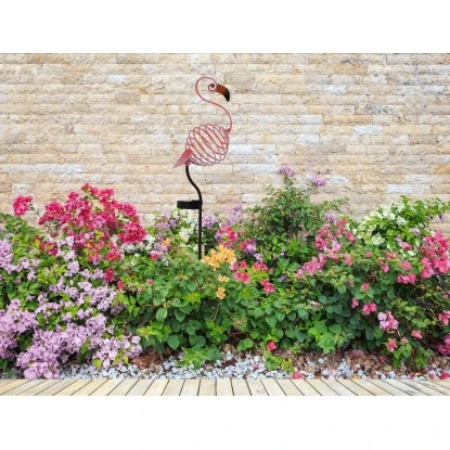 Näve Deko-Solar-Erdspieß Flamingo Pink 86 Cm 2 Näve Deko-Solar-Erdspieß Flamingo Pink 86 Cm – Bild 2